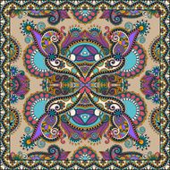 Traditional ornamental floral paisley bandanna N423