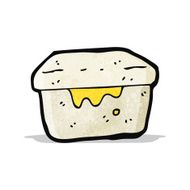cartoon old lunch box