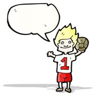 cartoon boy with soccer ball N2