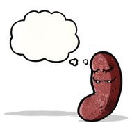 cartoon kidney with thought bubble N2