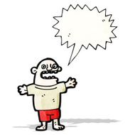 cartoon bald man N17