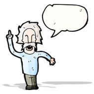 cartoon man with speech bubble N17