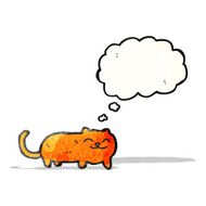 cartoon cat with thought bubble N67