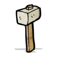 cartoon stone mallet N4