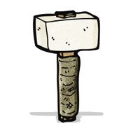 cartoon stone mallet N5