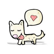 cartoon affectionate dog