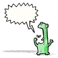 frog cartoon character eating fly