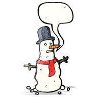 Cartoon Snowman N50