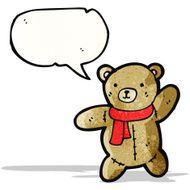 cartoon teddy bear with speech bubble N212