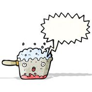 bubbling kitchen pan cartoon character