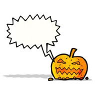 shrieking cartoon pumpkin