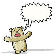 shouting teddy bear cartoon