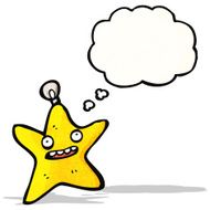 cartoon christmas star bauble N3
