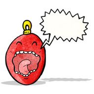 crazy christmas bauble cartoon character N3