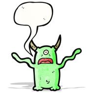 cartoon alien space monster