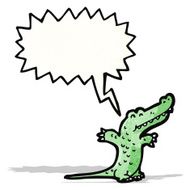 little cartoon crocodile