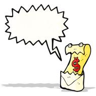 cartoon shouting bill letter