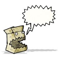 cartoon cardboard box monster N3