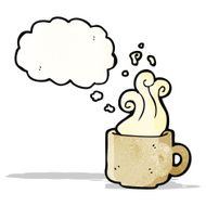 hot cup of coffee cartoon