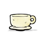 cartoon cup and saucer N4