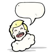 talking head in cloud cartoon N4