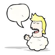 talking head in cloud cartoon N6