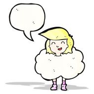 cartoon girl talking