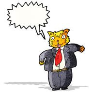 cartoon fat cat businessman N4