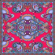 Traditional ornamental floral paisley bandanna N425