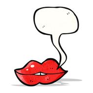 cartoon mouth with speech bubble N6