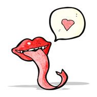 cartoon mouth with long tongue
