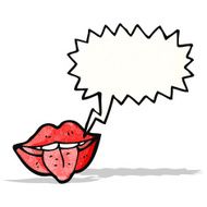 cartoon mouth with speech bubble N8