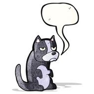 grumpy cartoon dog
