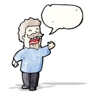 cartoon man giving speech N3