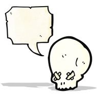 cartoon spooky halloween skull