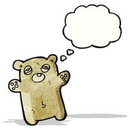 tired little bear cartoon