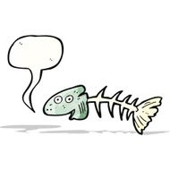 fish bones cartoon