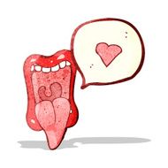 cartoon shouting mouth with sticking out tongue N3