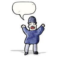 cartoon man with speech bubble N18