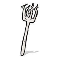 cartoon bent old fork N3