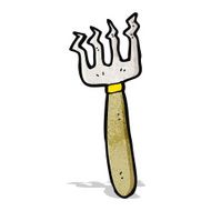 cartoon bent old fork N4