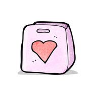 cartoon valentine gift bag