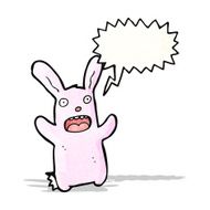startled rabbit cartoon character
