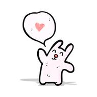 cartoon rabbit with love heart N3