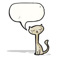 cute cartoon cat with speech bubble