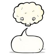 cartoon cloud with speech bubble N26