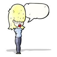 cartoon woman with big hair talking