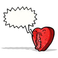 cartoon screaming heart N2
