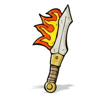 flaming magic sword cartoon N2