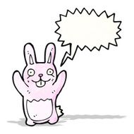 cartoon pink rabbit N32